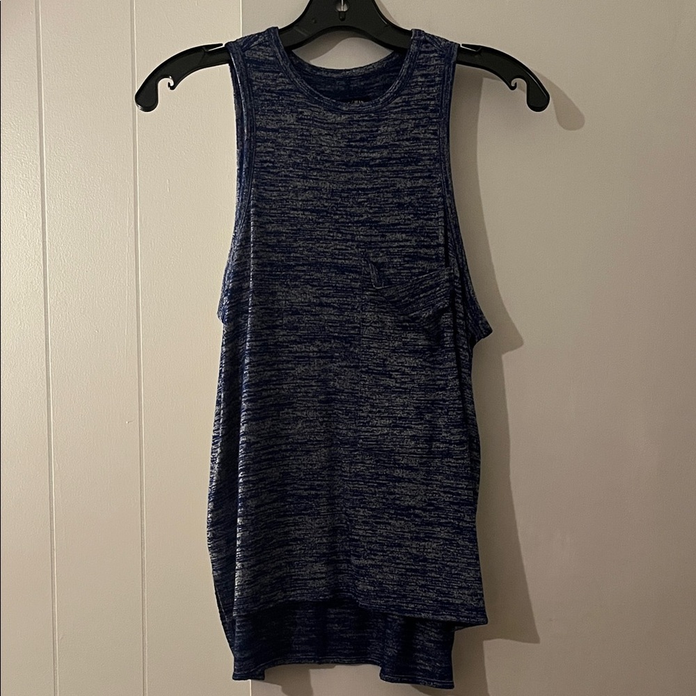 rag & bone Navy Heathered Muscle Tee